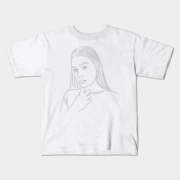 cool girl Kids T-Shirt by ULETI